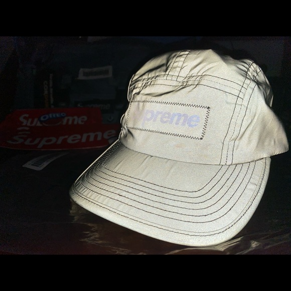 Supreme Reflective Camp Cap SS20 Green - Picture 3 of 7